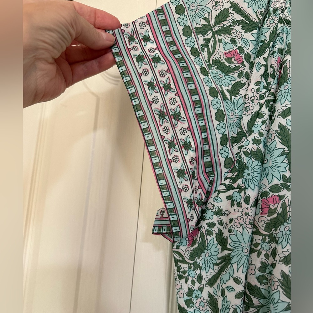 Talbots Green Floral Poplin Midi Dress - Picture 4 of 10